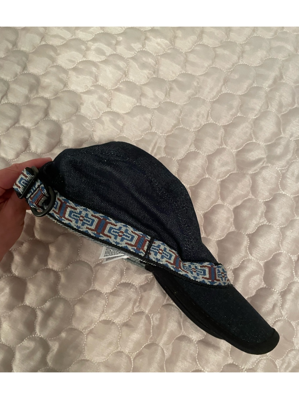 Kavu Navy Blue Cap with Multicolor Patterned Strap